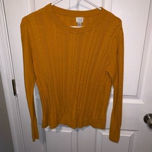 A New Day Mustard Ribbed Sweater - Size L